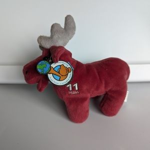 NHL #11 Plush Beanie Planet Plush Moose Mark Messier Ice Series Maroon Tags Toy
